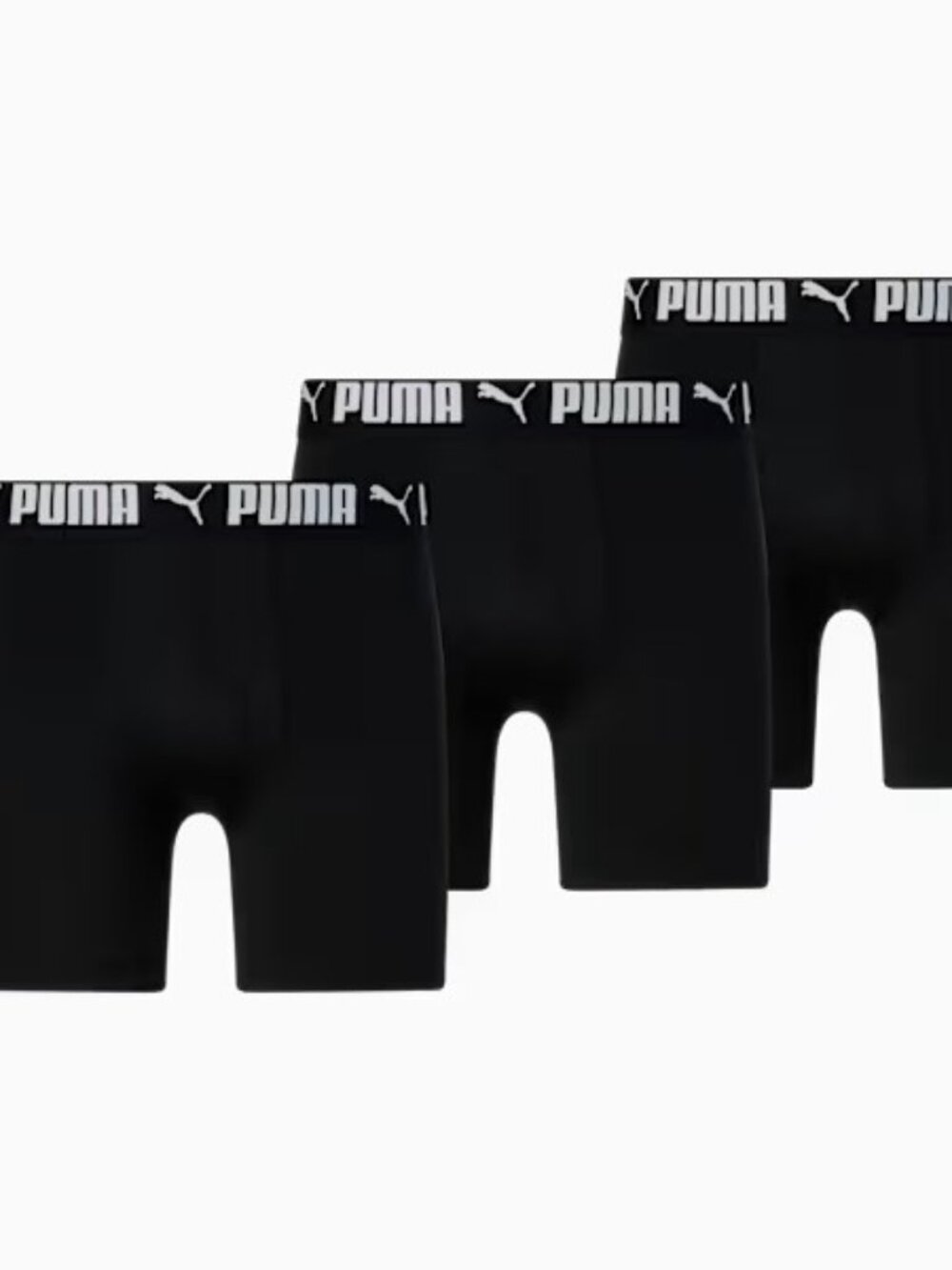 NEW PUMA Men's Athletic Boxer Briefs (3 Pack) Black Small